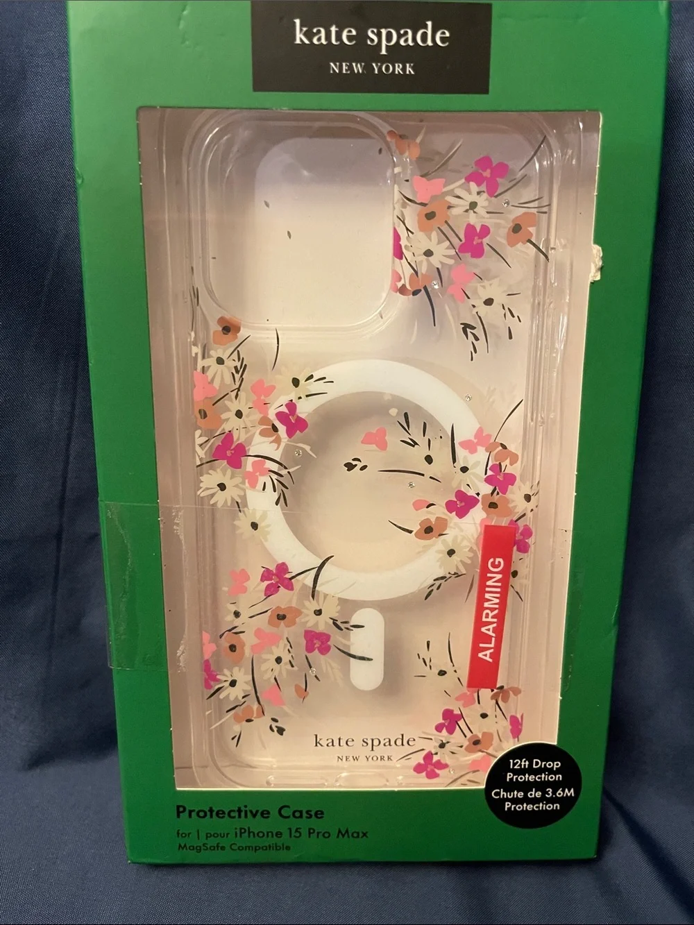 kate spade Clear Floral iPhone 15 Pro Max MagSafe Case - Pink, White, Peach